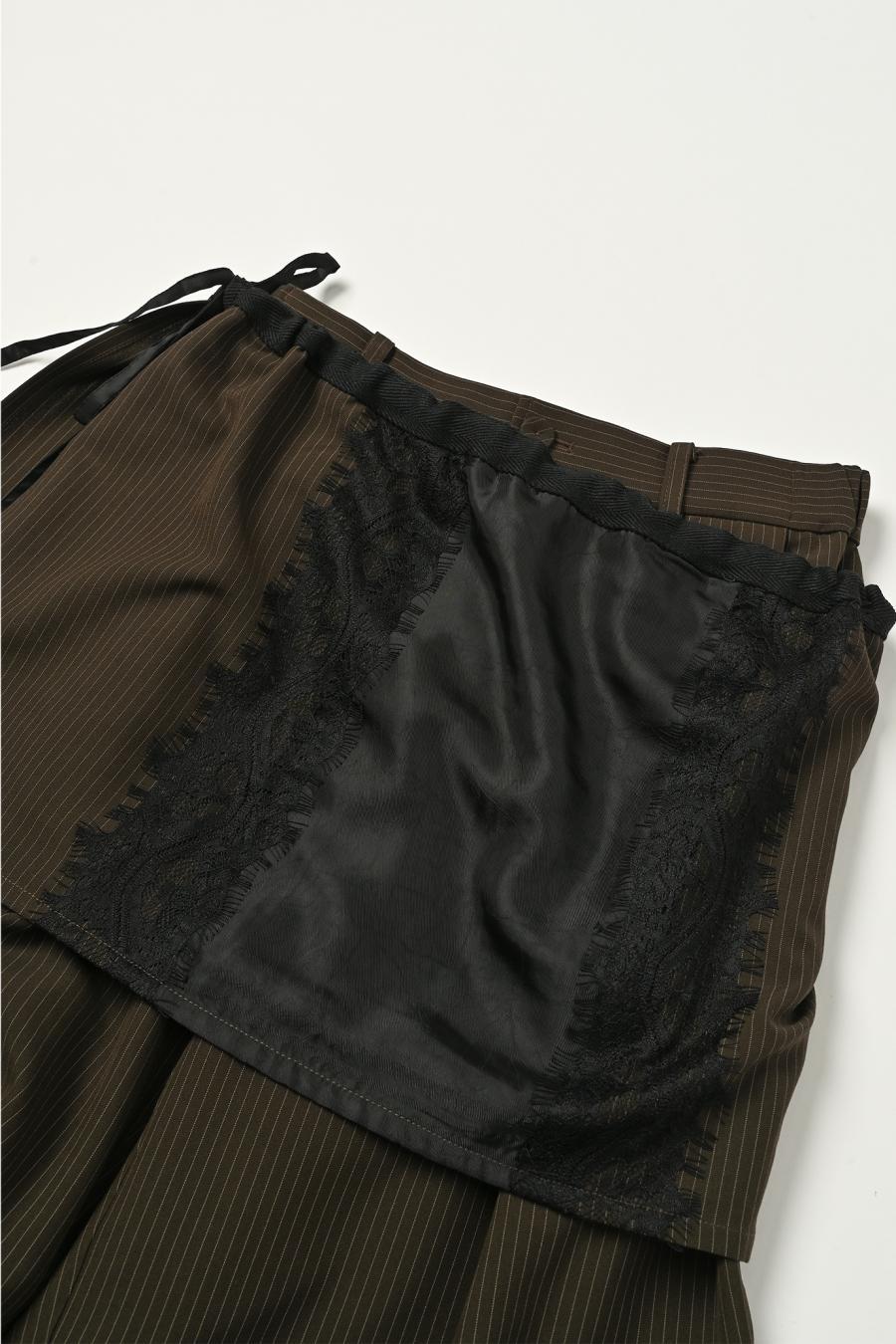 Pullover with Wrap Skirt-Look Pants