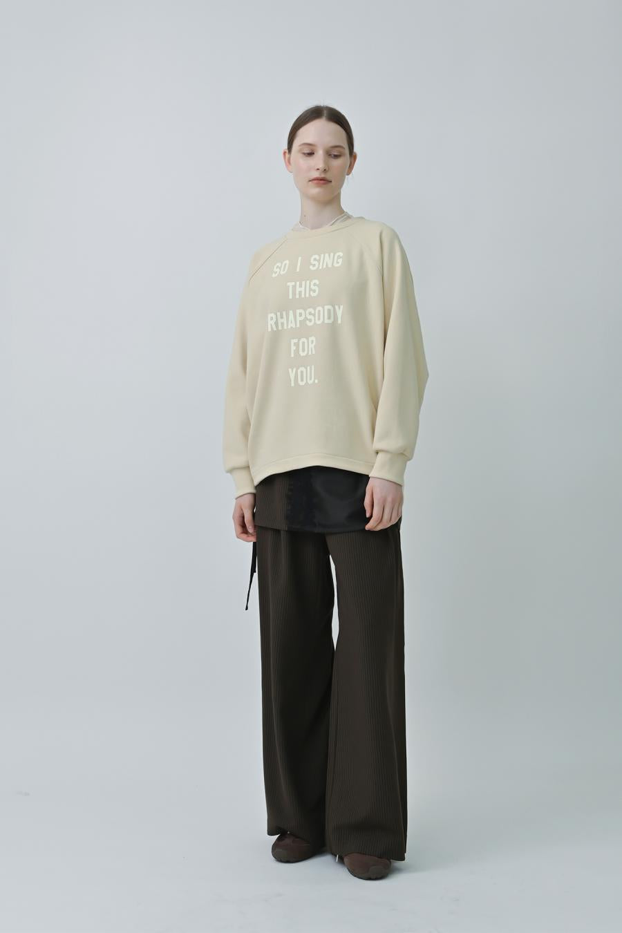 Pullover with Wrap Skirt-Look Pants