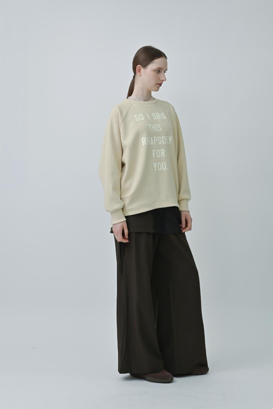 Pullover with Wrap Skirt-Look Pants