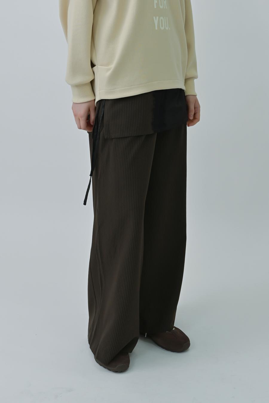 Pullover with Wrap Skirt-Look Pants