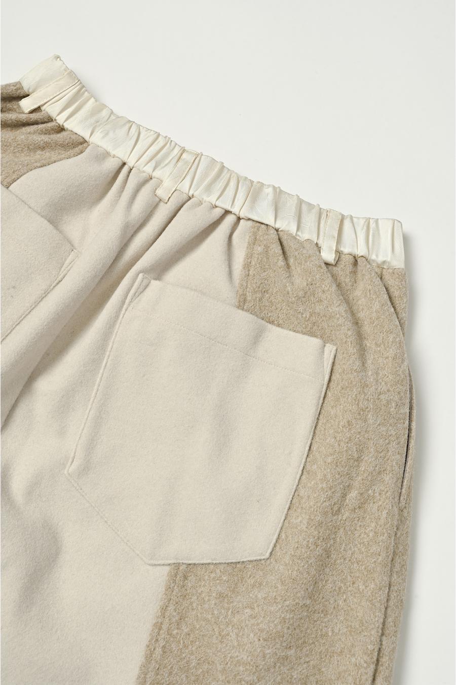Two-Tone Paneled Pants