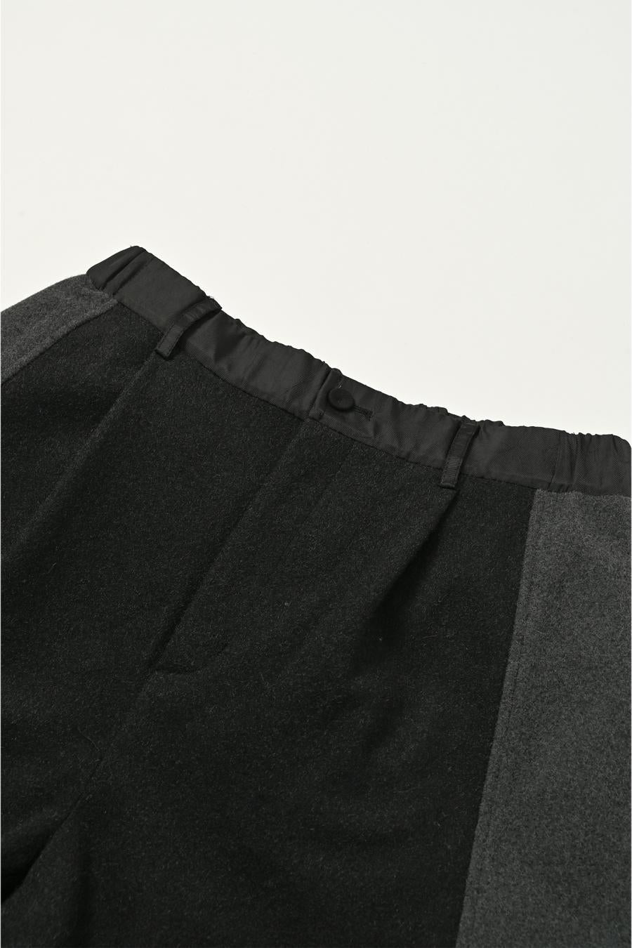 Two-Tone Paneled Pants