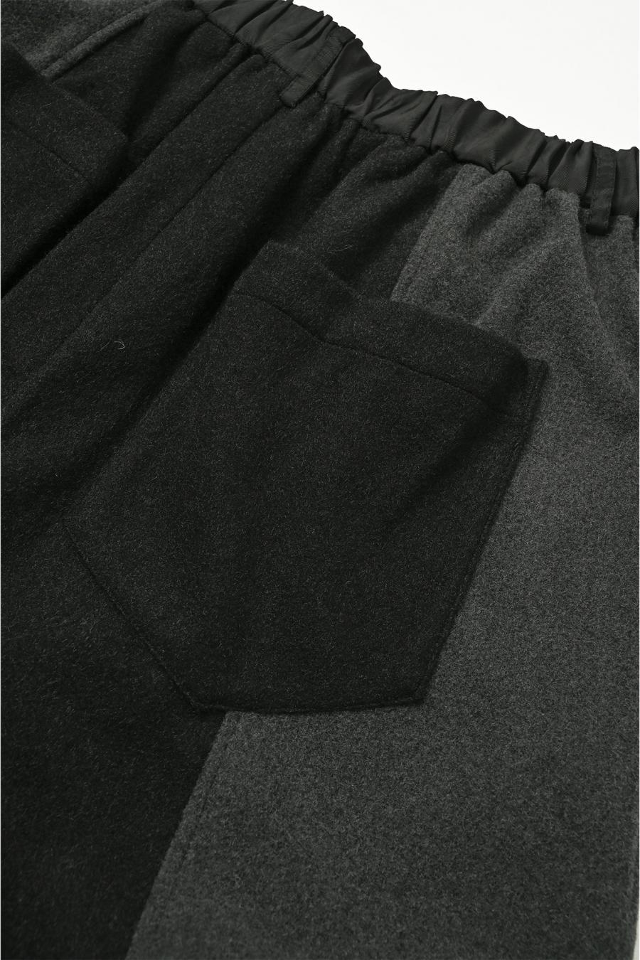 Two-Tone Paneled Pants