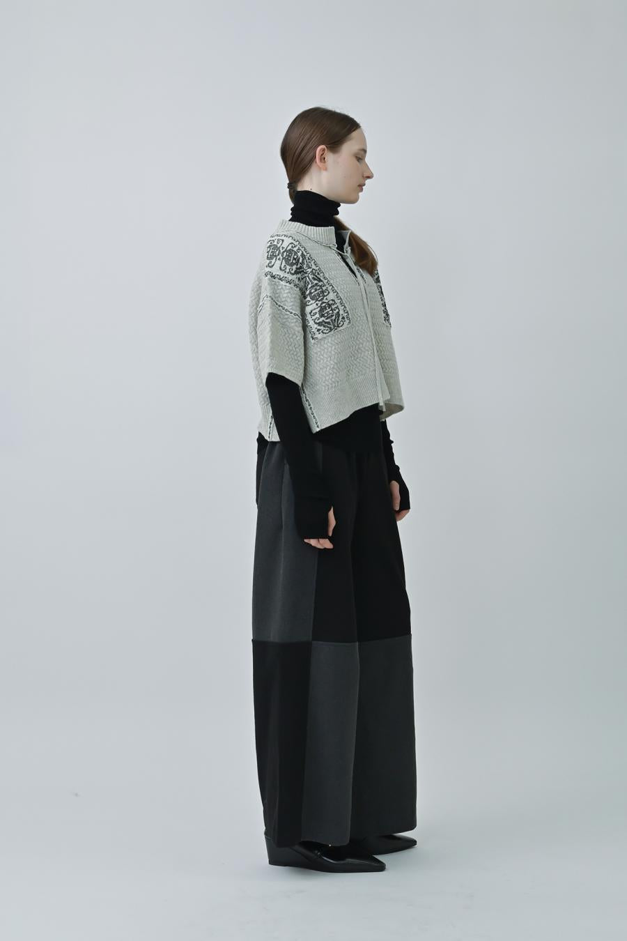 Two-Tone Paneled Pants