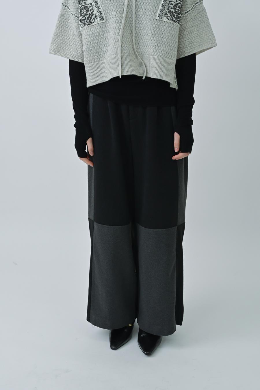 Two-Tone Paneled Pants