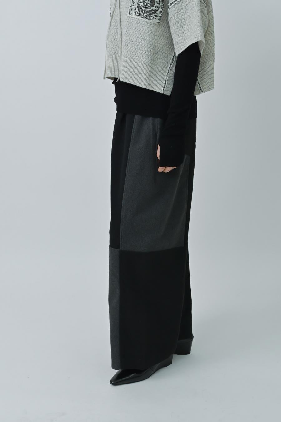 Two-Tone Paneled Pants
