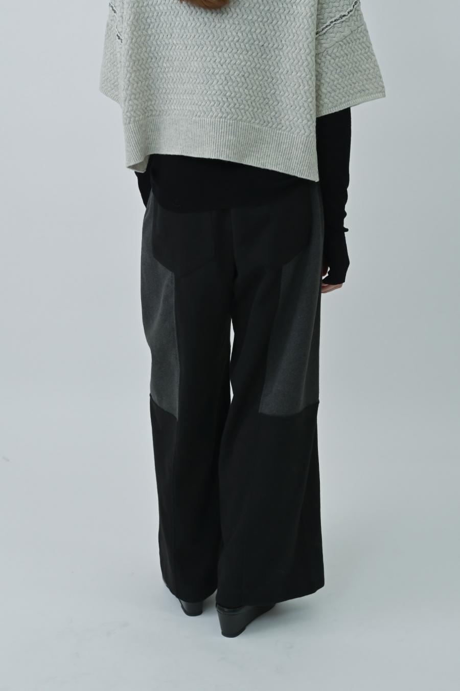 Two-Tone Paneled Pants