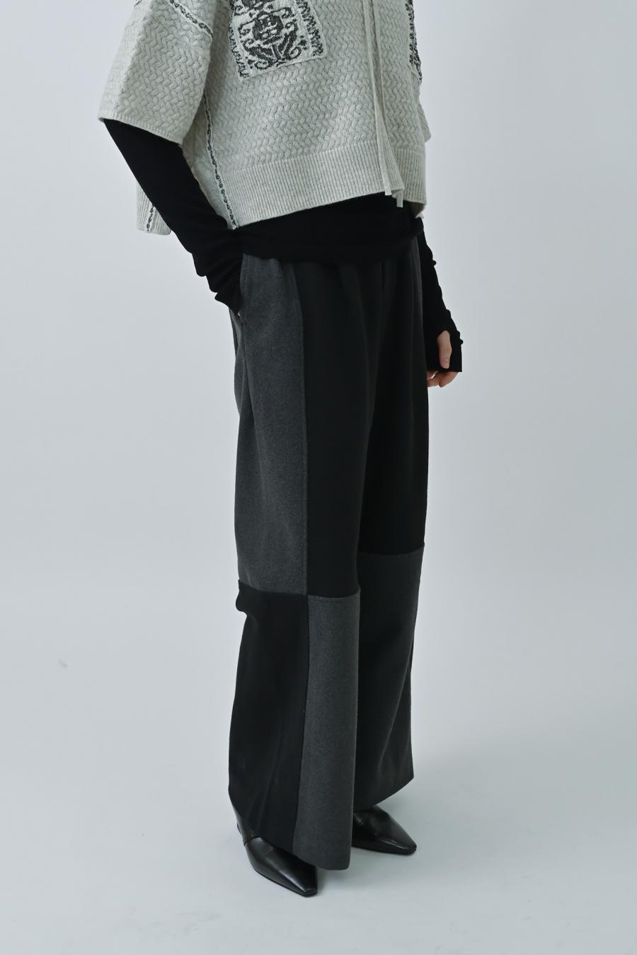 Two-Tone Paneled Pants