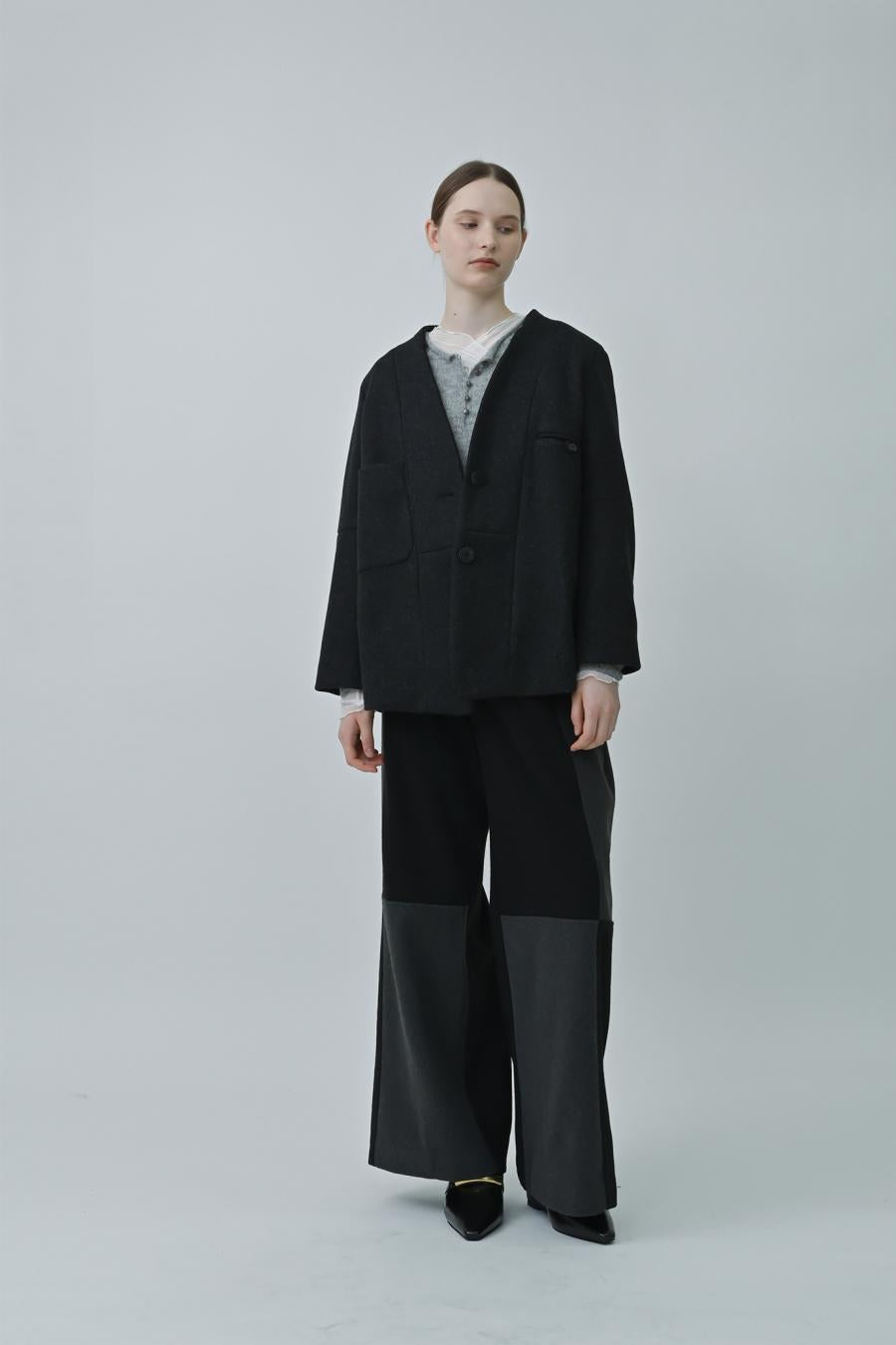 Two-Tone Paneled Pants