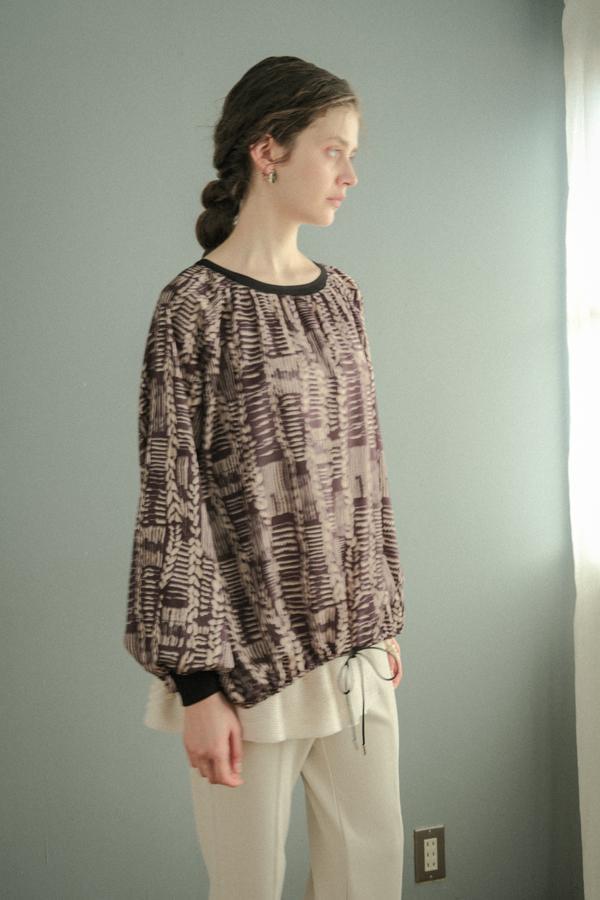 Cable Print Raglan Pullover