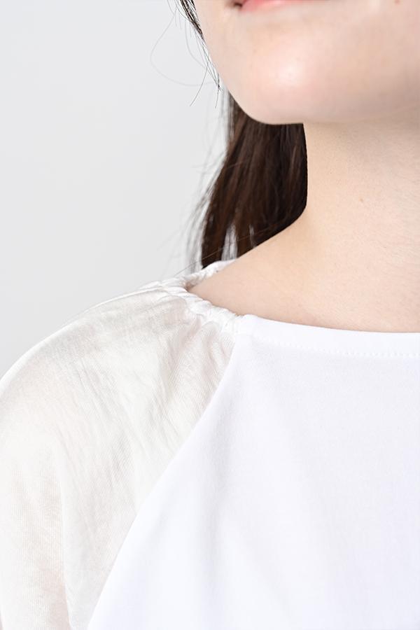 Shirred Sleeve Pullover