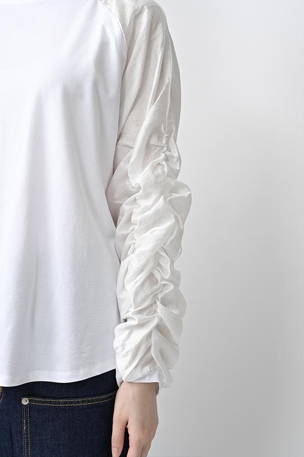 Shirred Sleeve Pullover