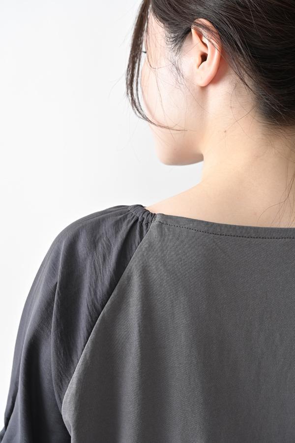 Shirred Sleeve Pullover