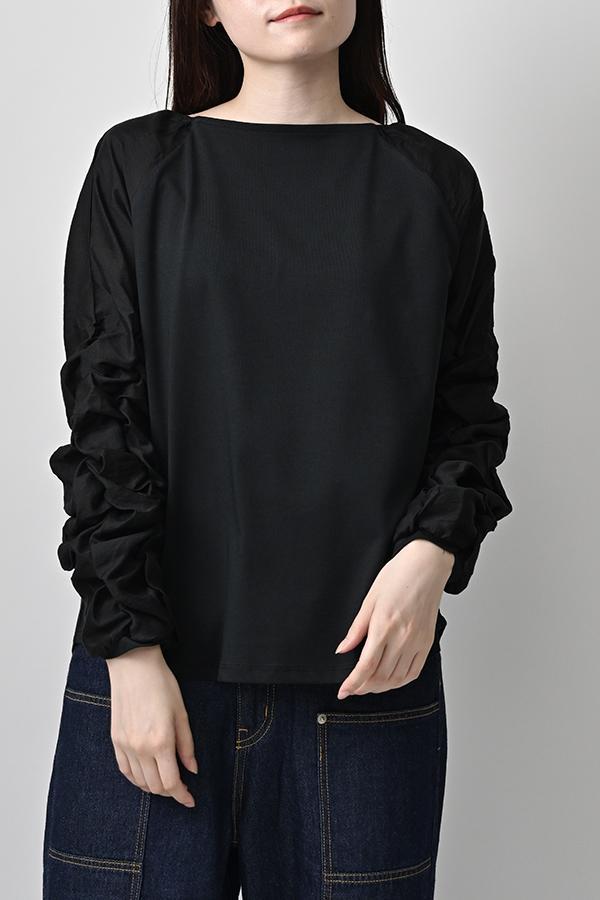 Shirred Sleeve Pullover