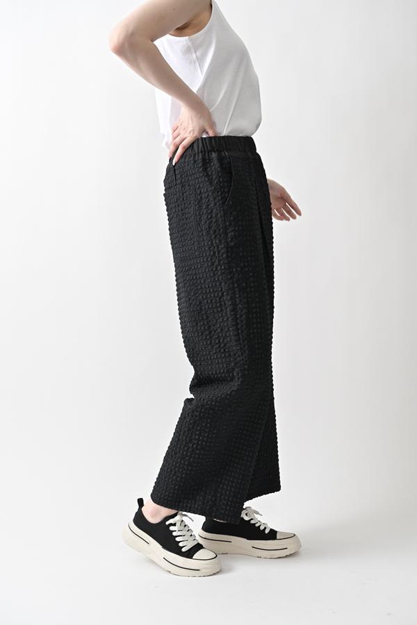 Textured Check Pants