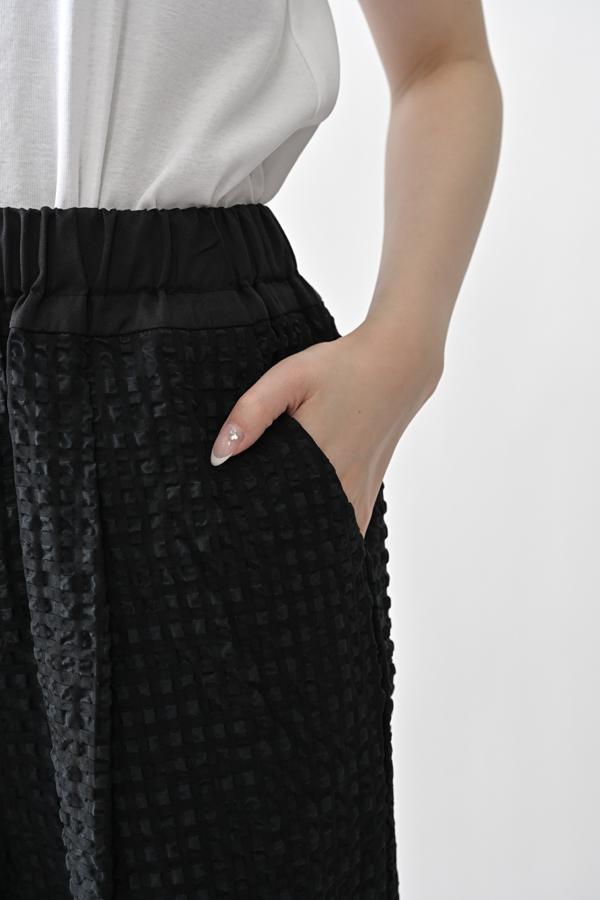Textured Check Pants
