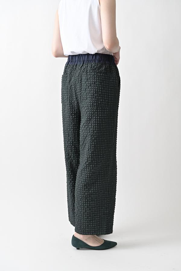 Textured Check Pants