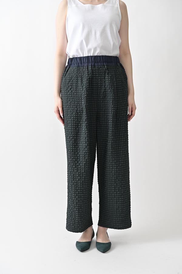 Textured Check Pants