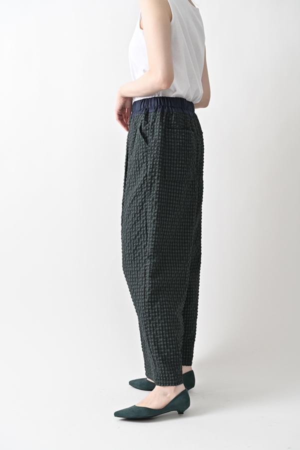 Textured Check Pants