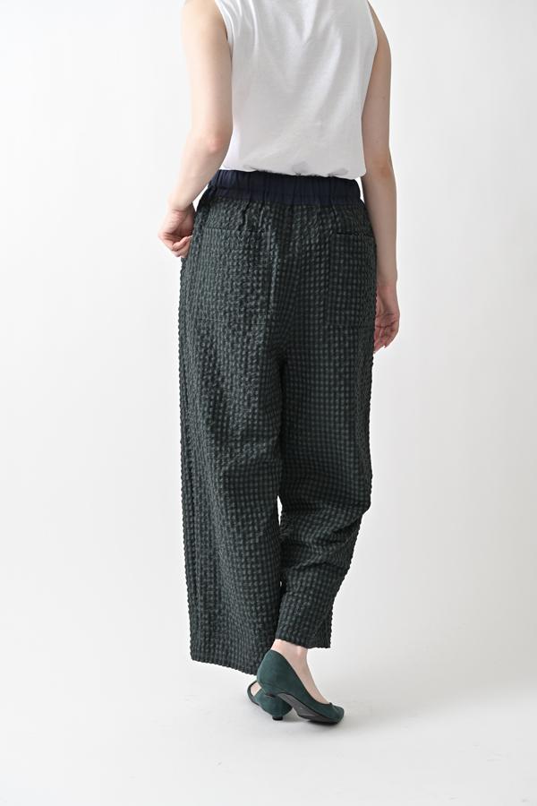 Textured Check Pants