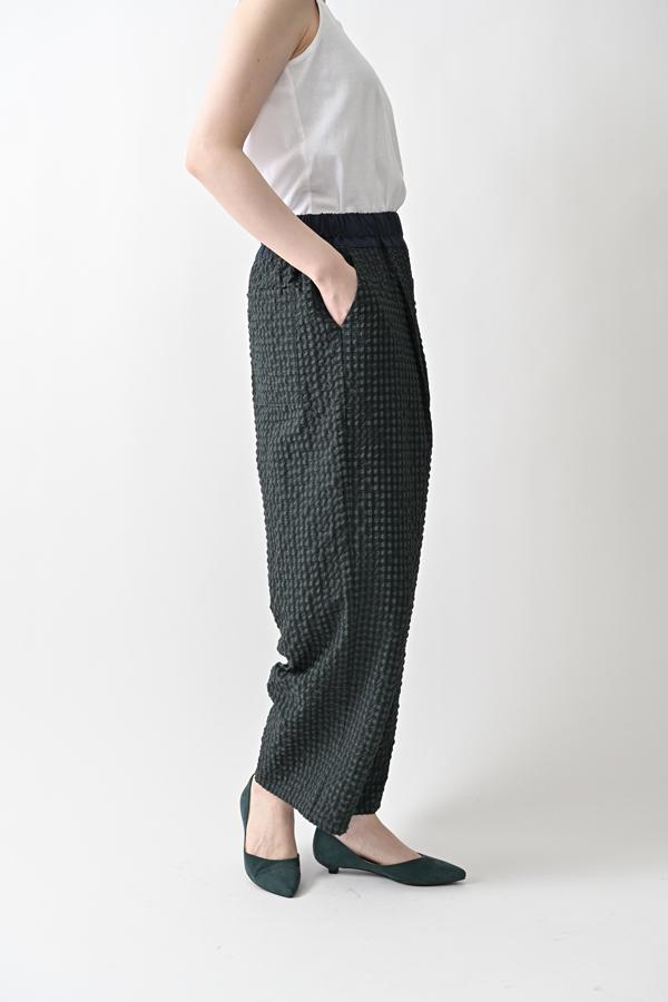 Textured Check Pants