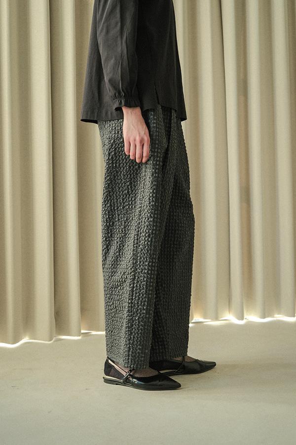Textured Check Pants