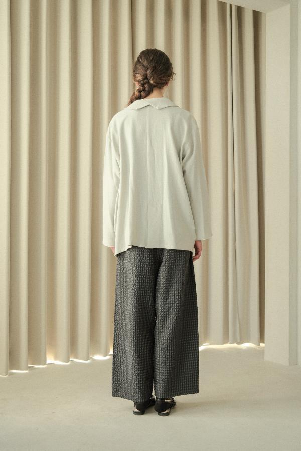 Textured Check Pants