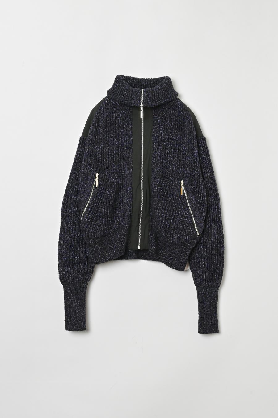 Mixed Yarn Knit Cardigan