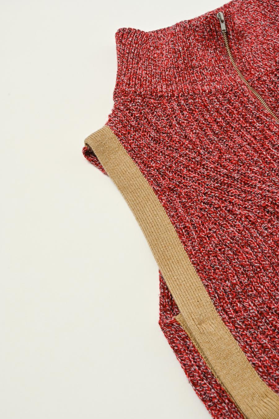 Mixed Yarn Knit Vest