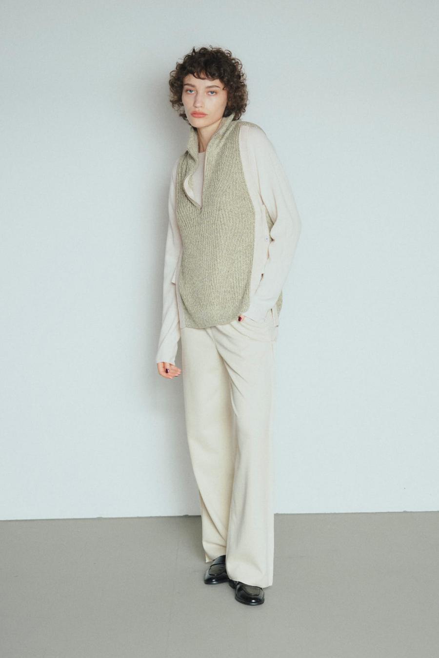 Mixed Yarn Knit Vest