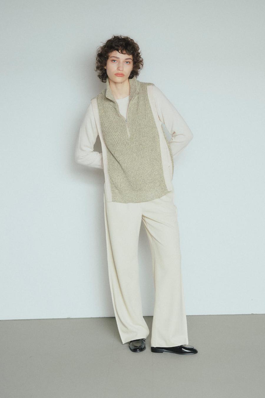 Mixed Yarn Knit Vest