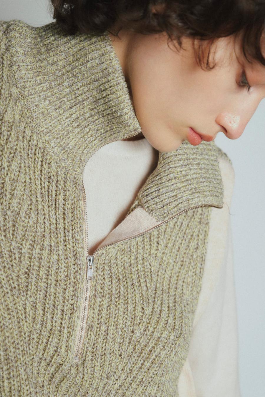 Mixed Yarn Knit Vest