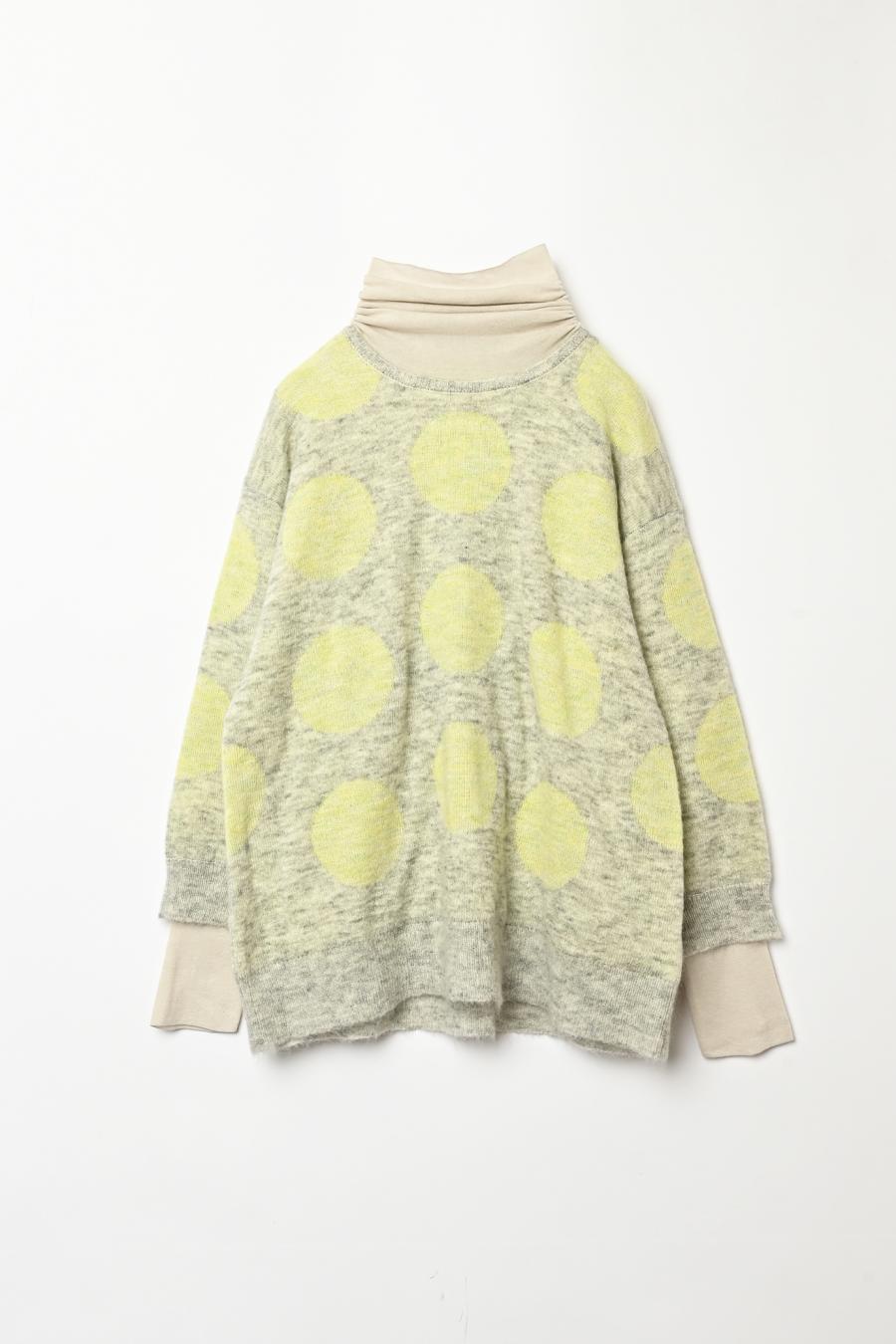 Reversible Mohair Dot Pullover