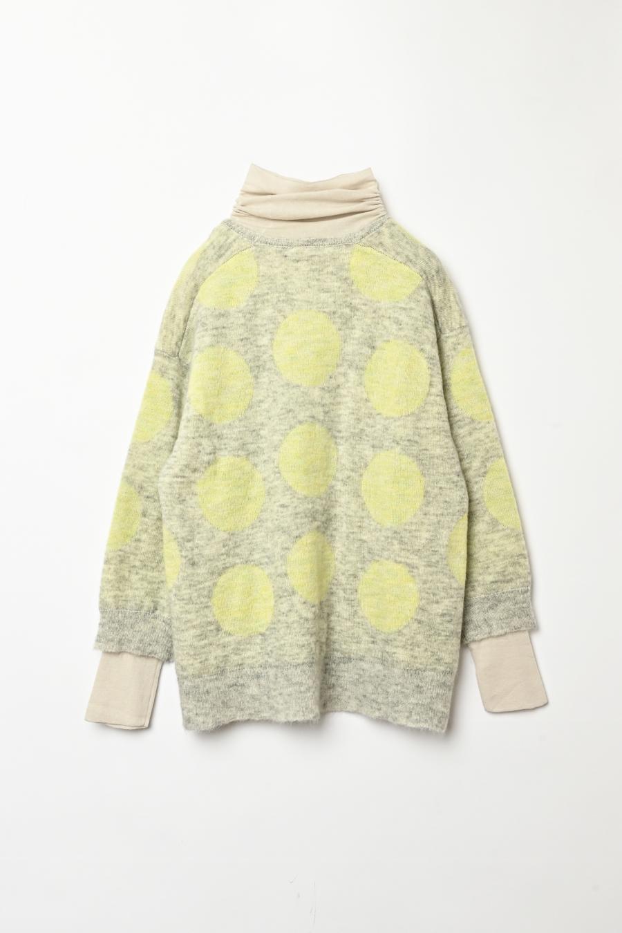 Reversible Mohair Dot Pullover