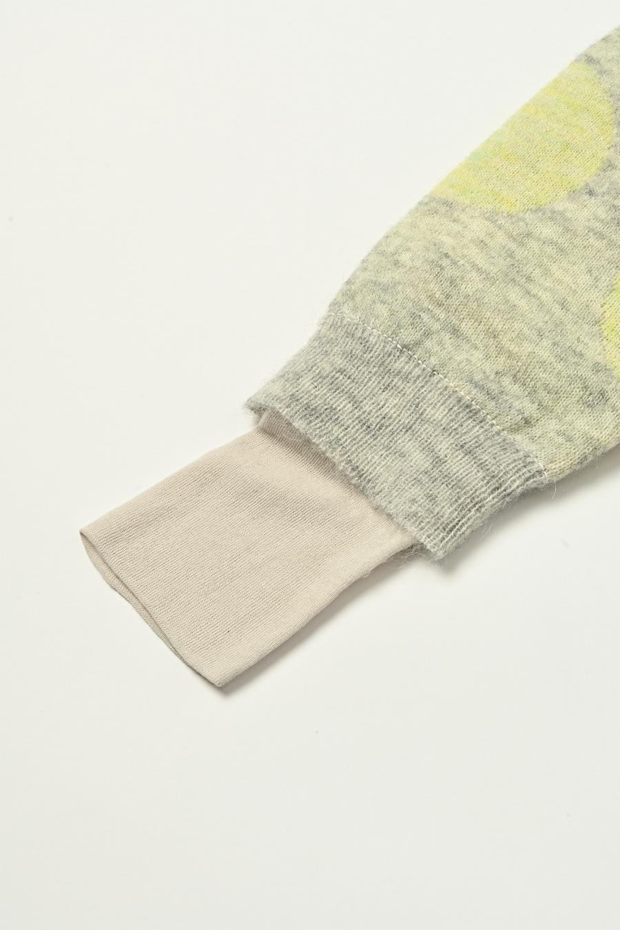 Reversible Mohair Dot Pullover