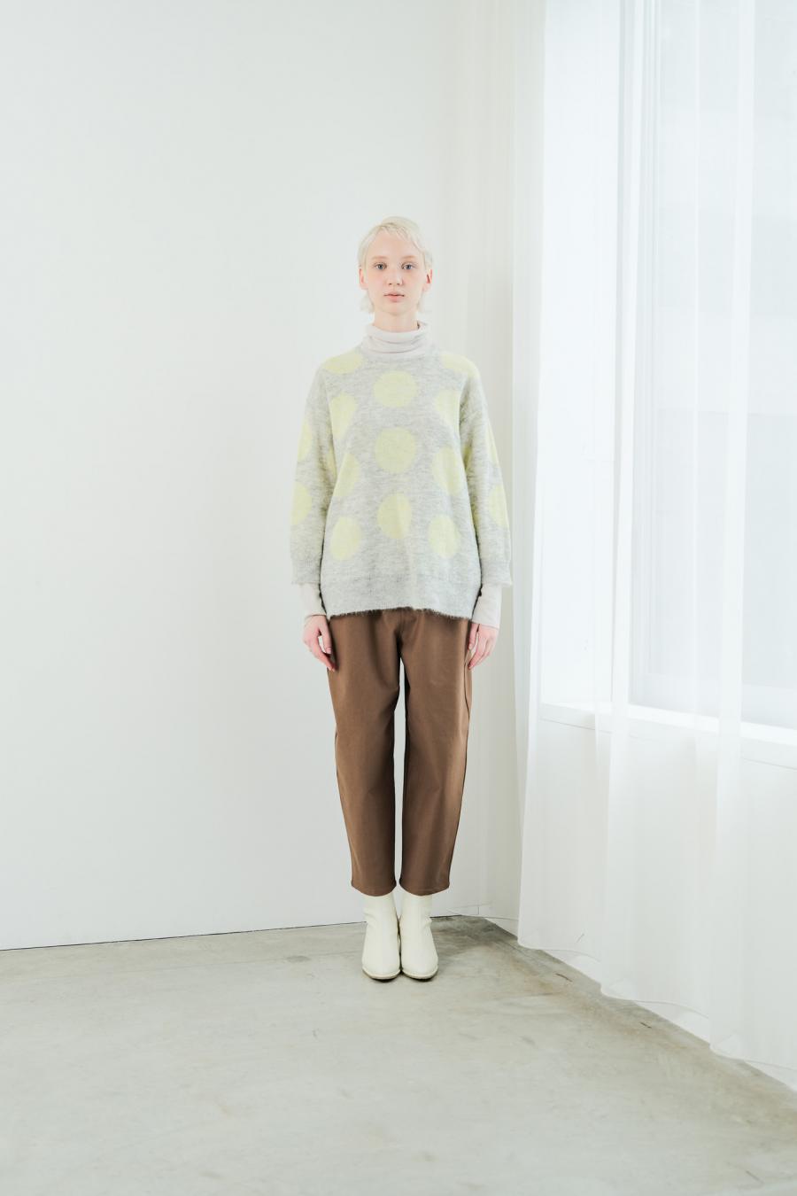 Reversible Mohair Dot Pullover