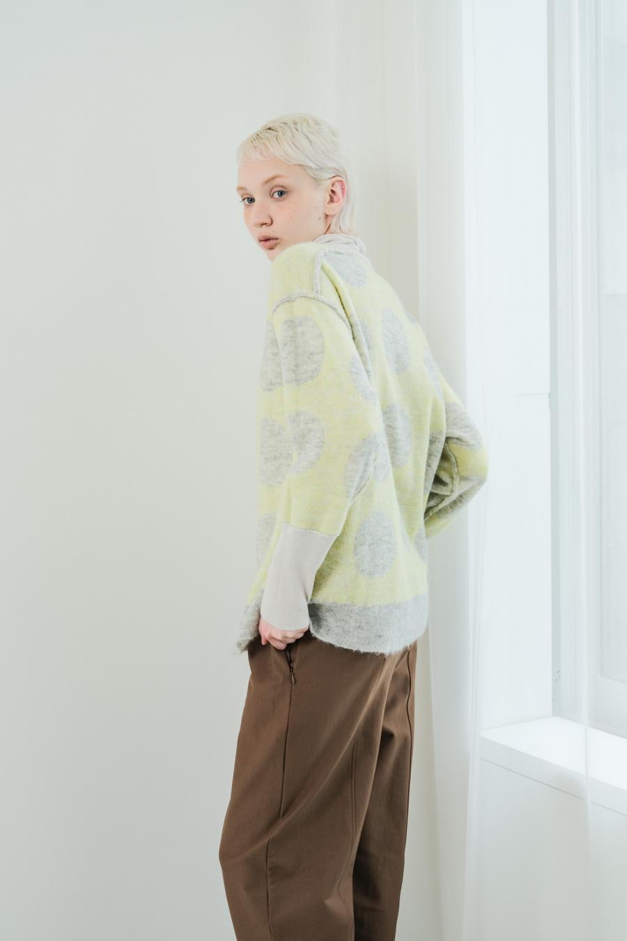 Reversible Mohair Dot Pullover