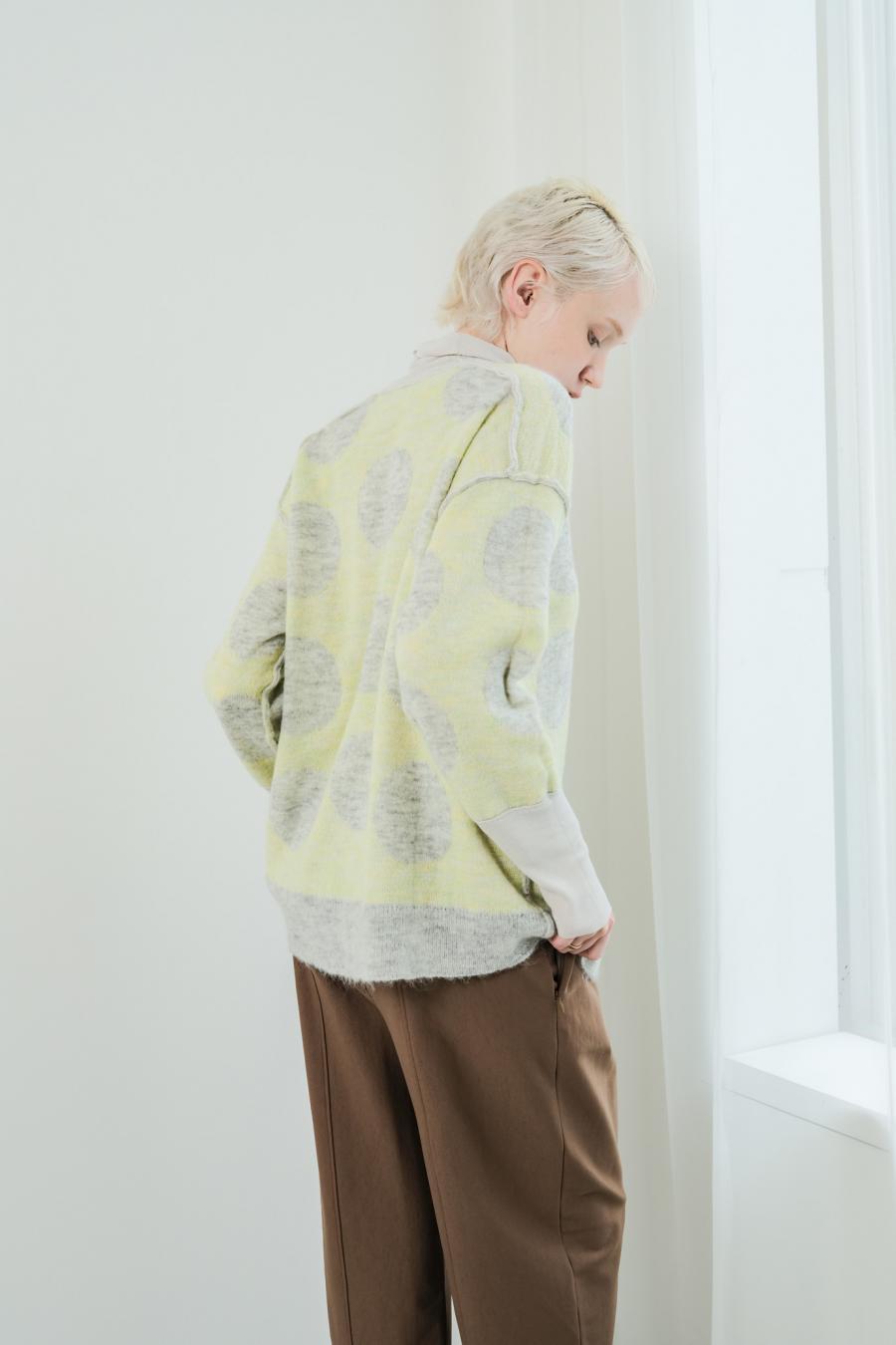 Reversible Mohair Dot Pullover
