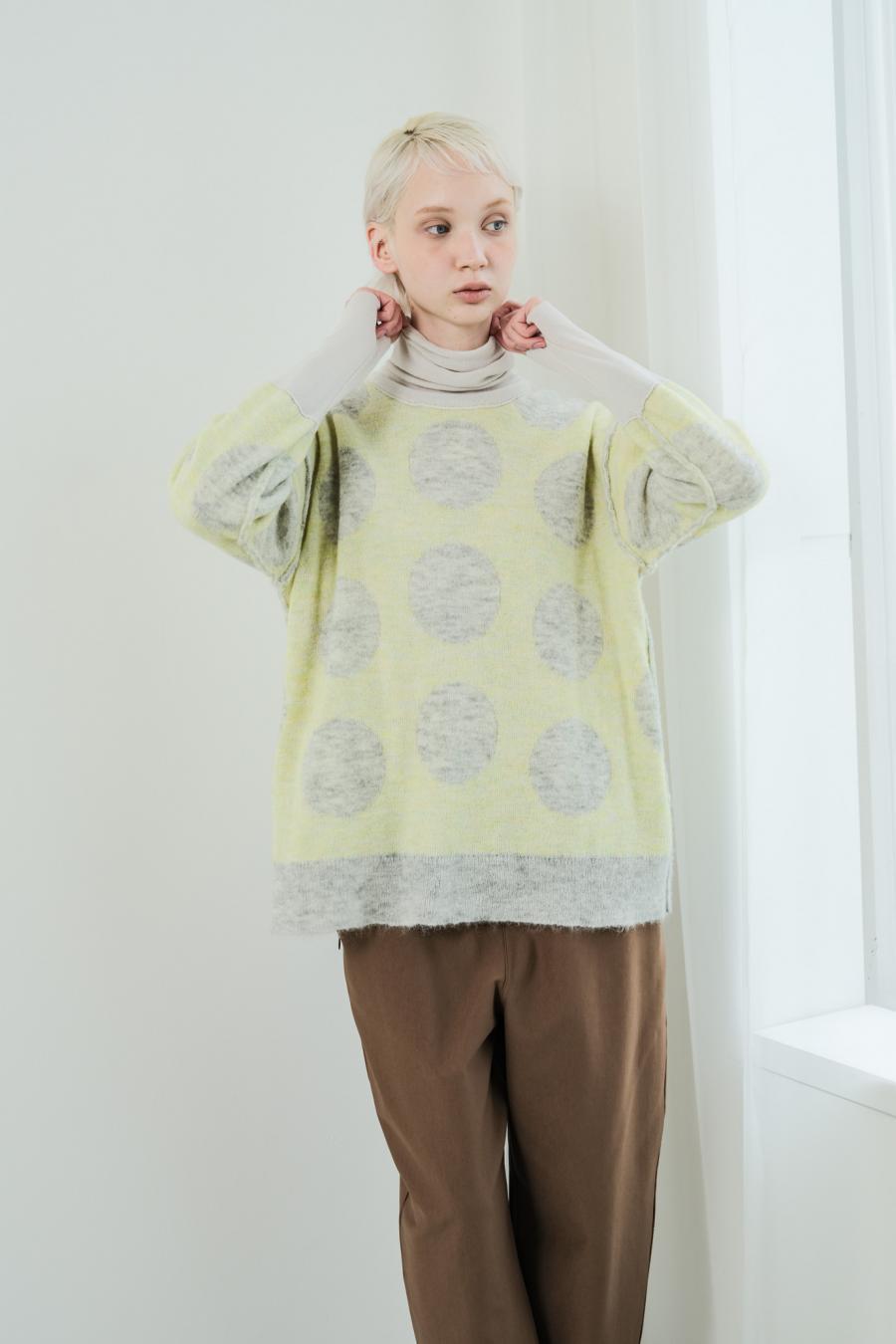 Reversible Mohair Dot Pullover