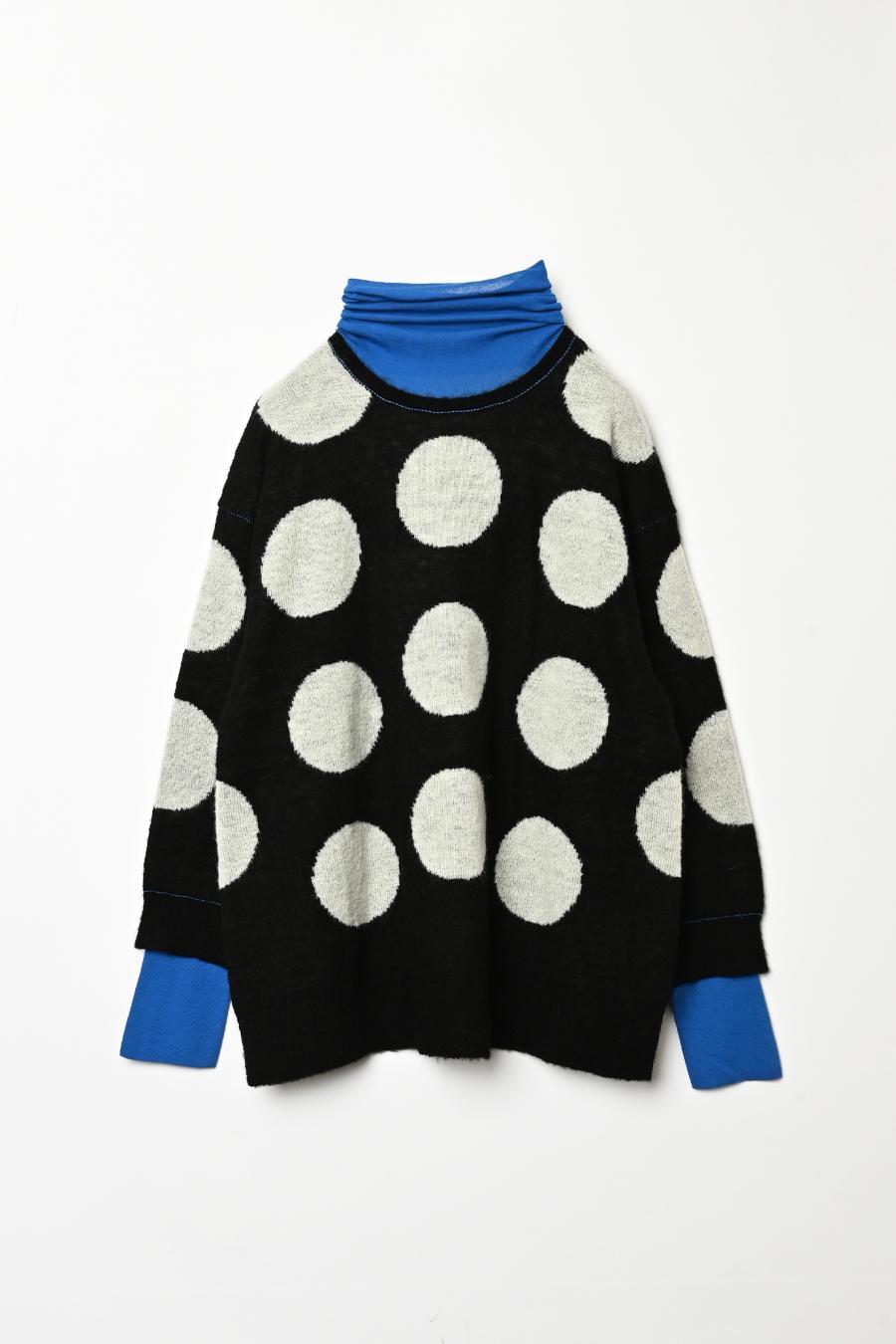 Reversible Mohair Dot Pullover