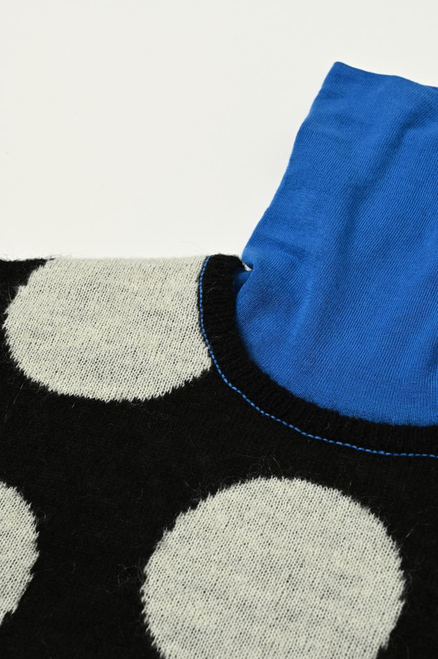 Reversible Mohair Dot Pullover