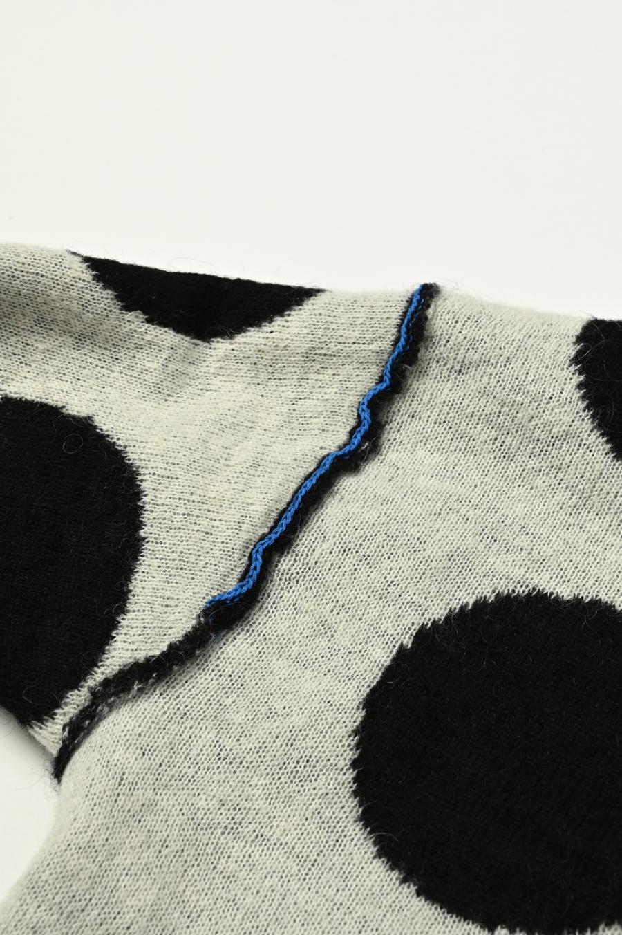 Reversible Mohair Dot Pullover