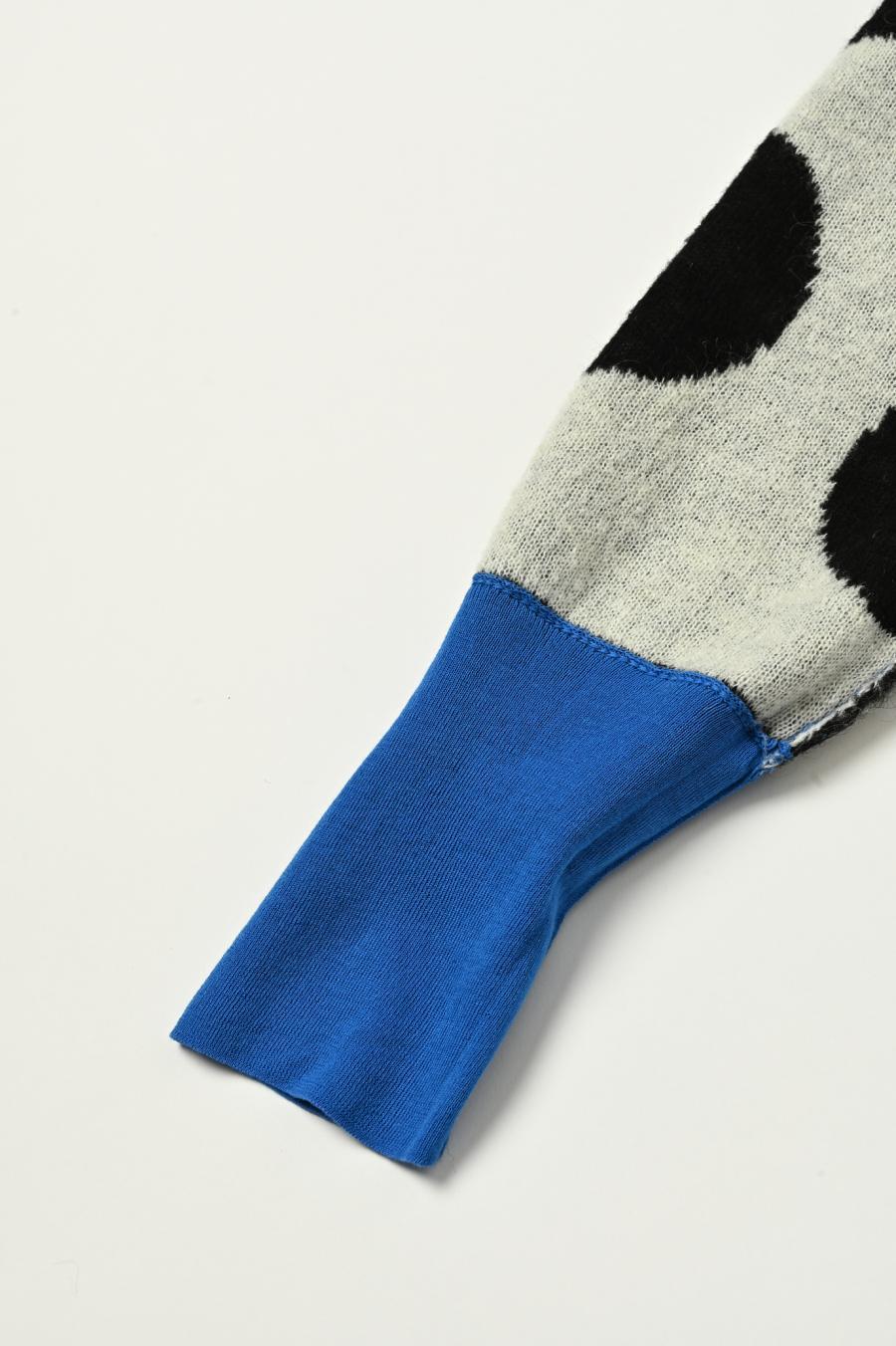 Reversible Mohair Dot Pullover