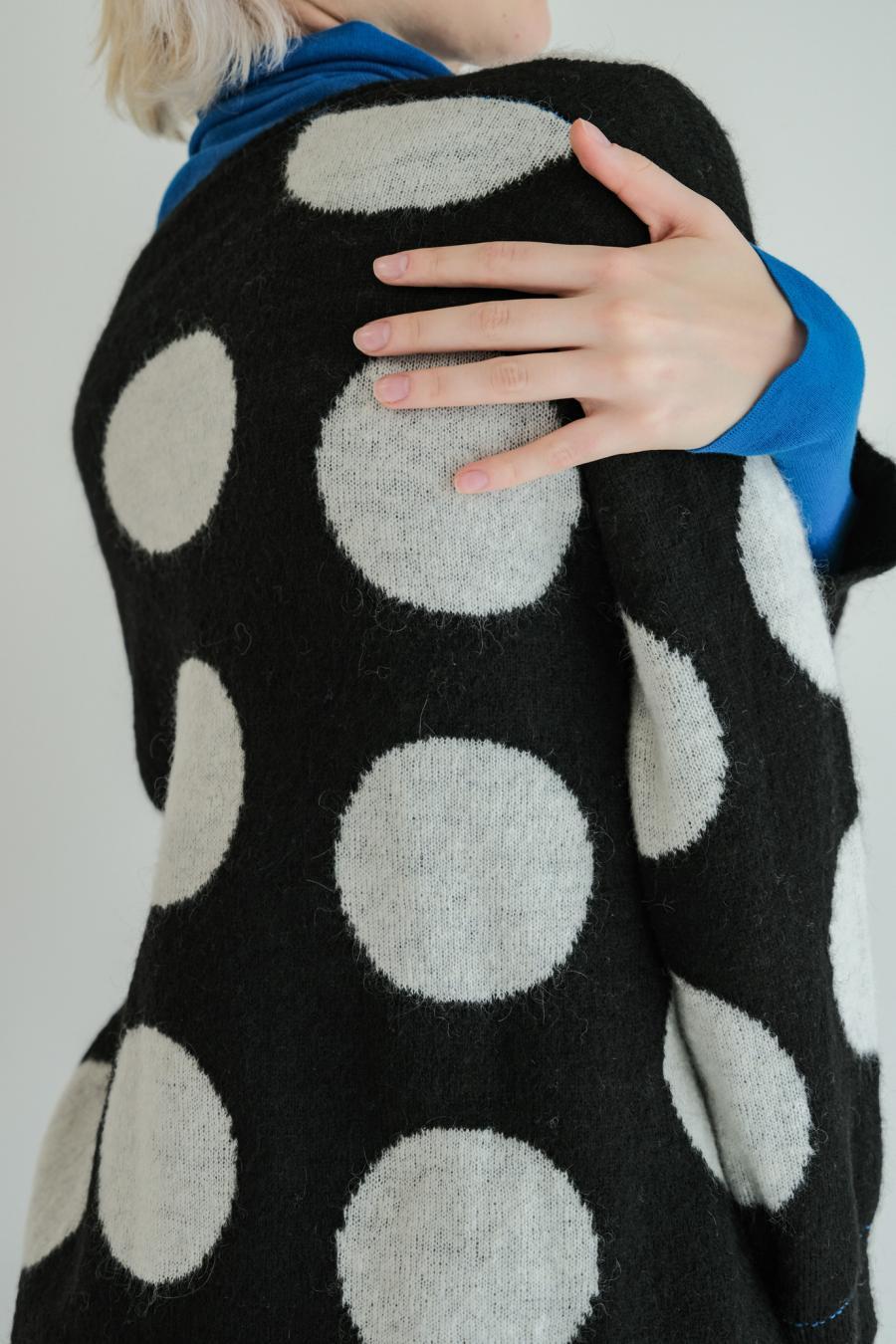Reversible Mohair Dot Pullover