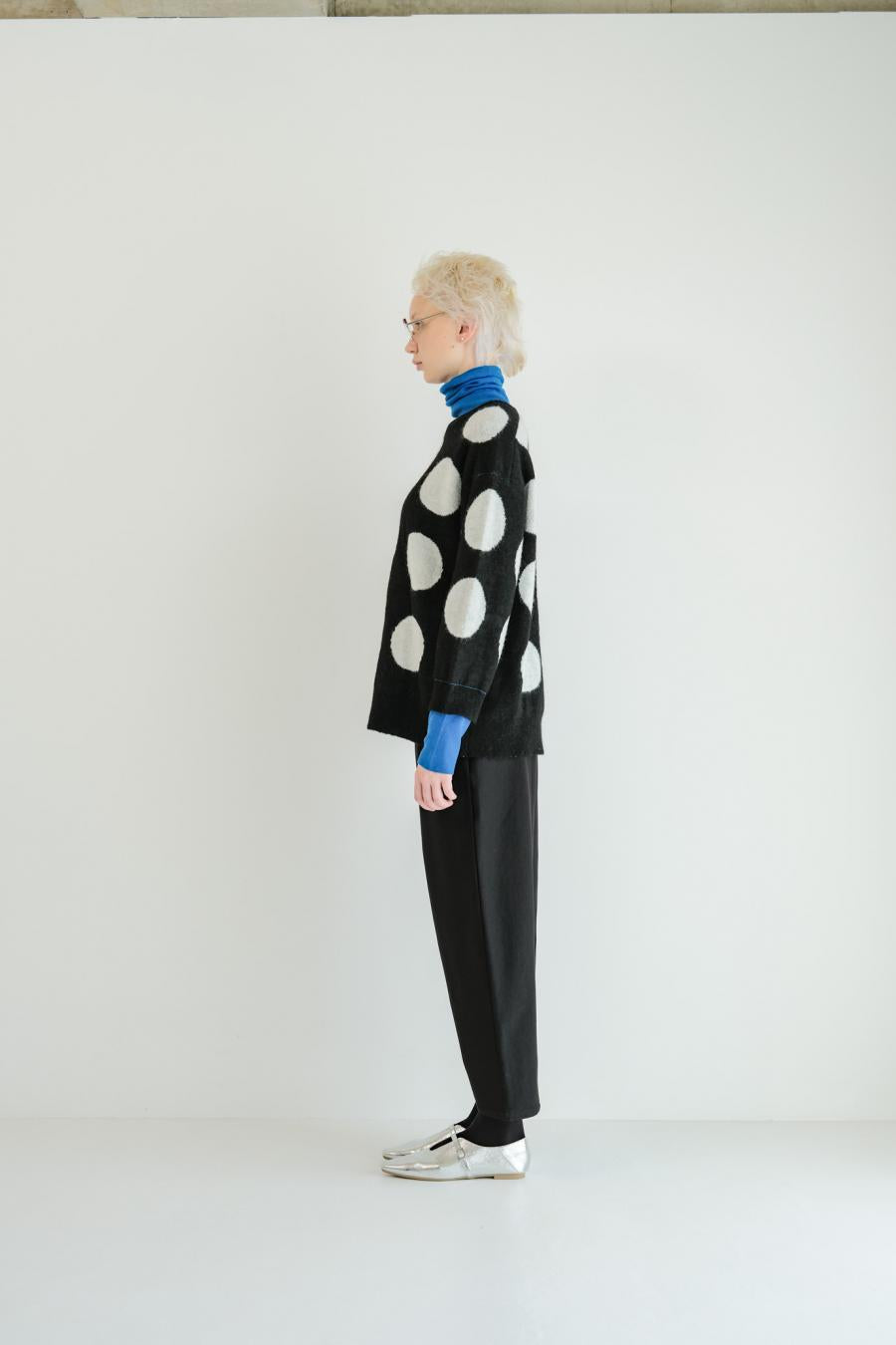 Reversible Mohair Dot Pullover