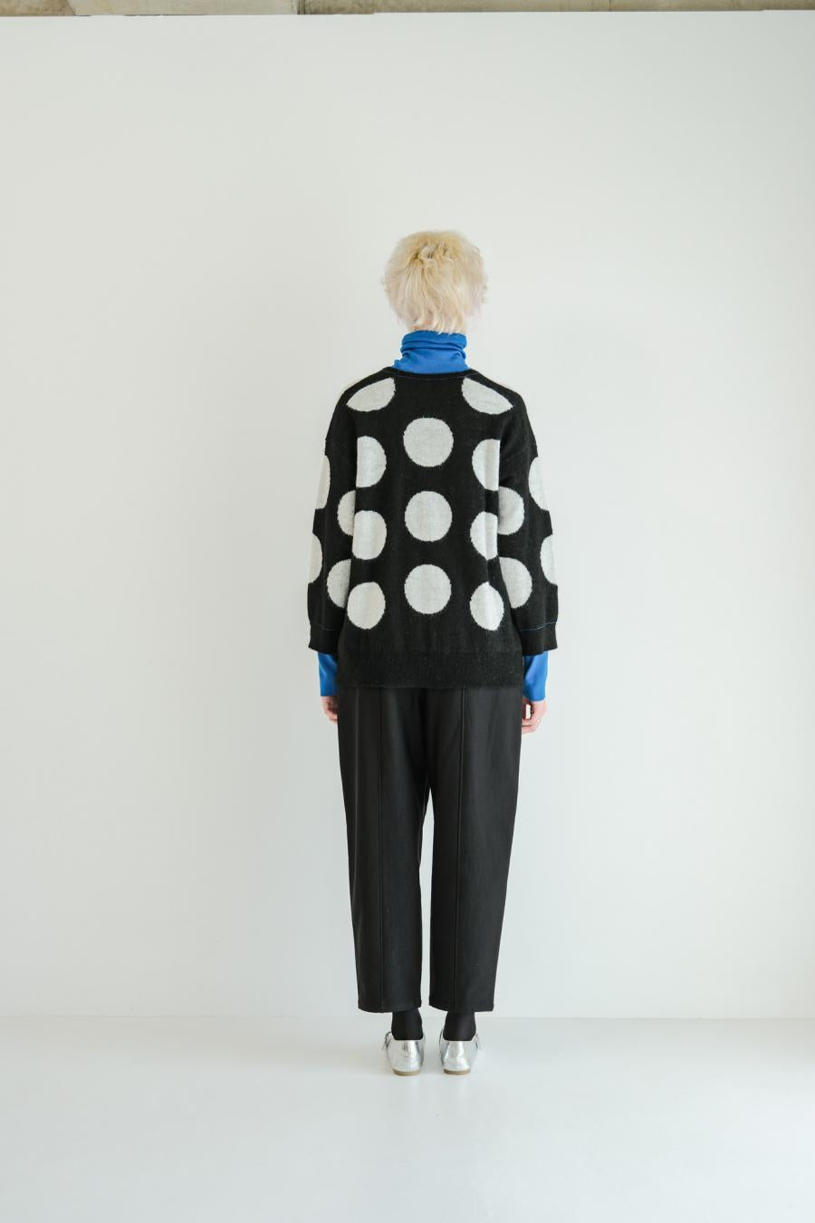 Reversible Mohair Dot Pullover