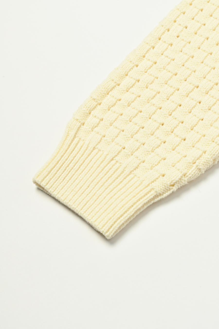 Block Piqué Lace-Up Pullover