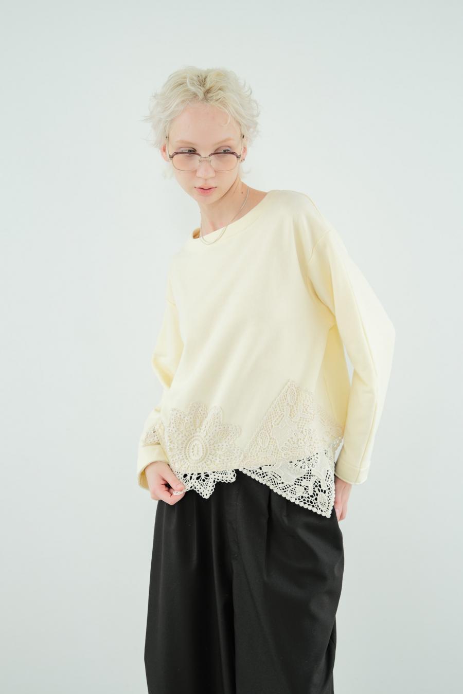 Motif Lace Pullover