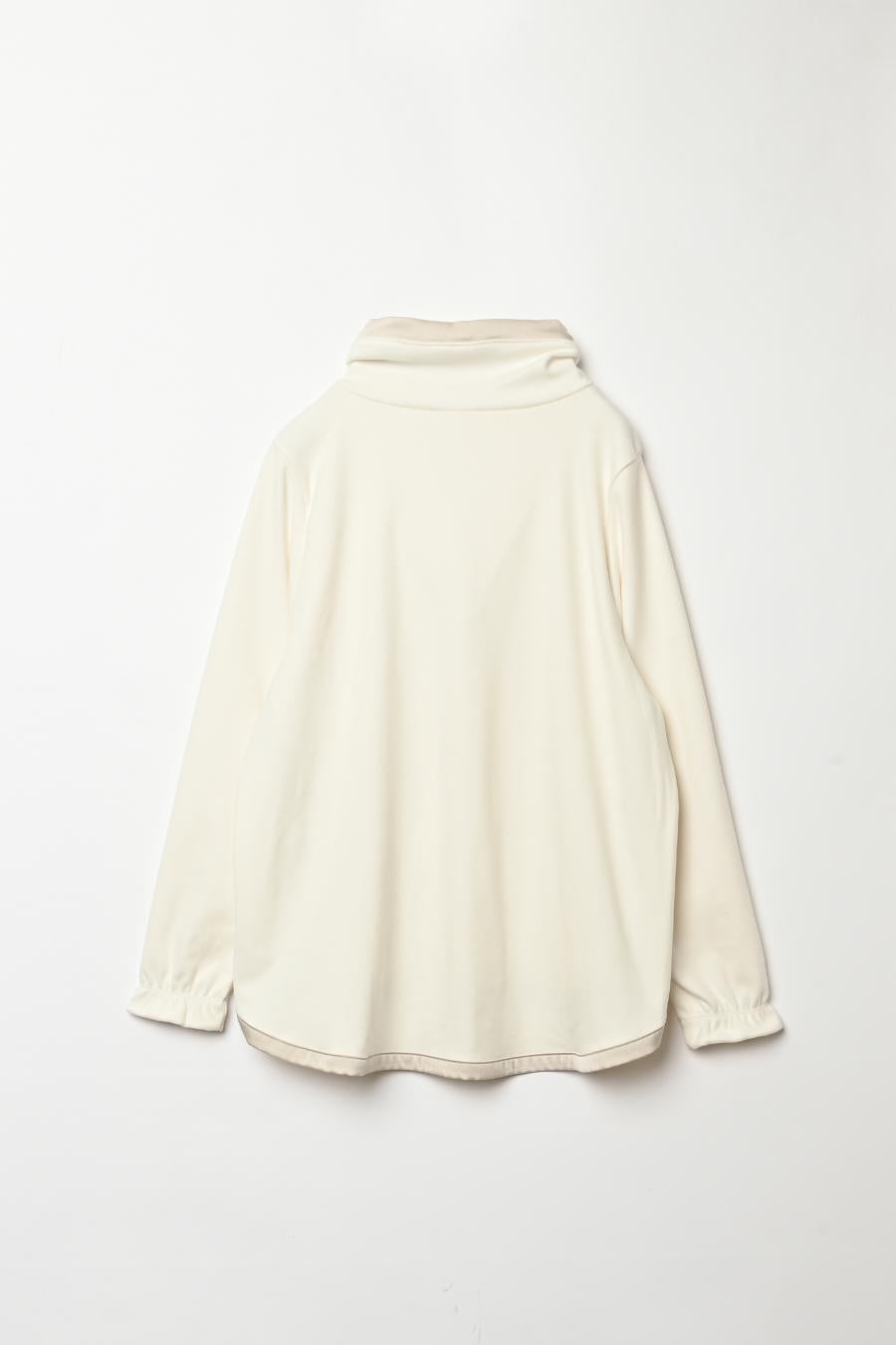 Drawstring Neck Round Hem Pullover