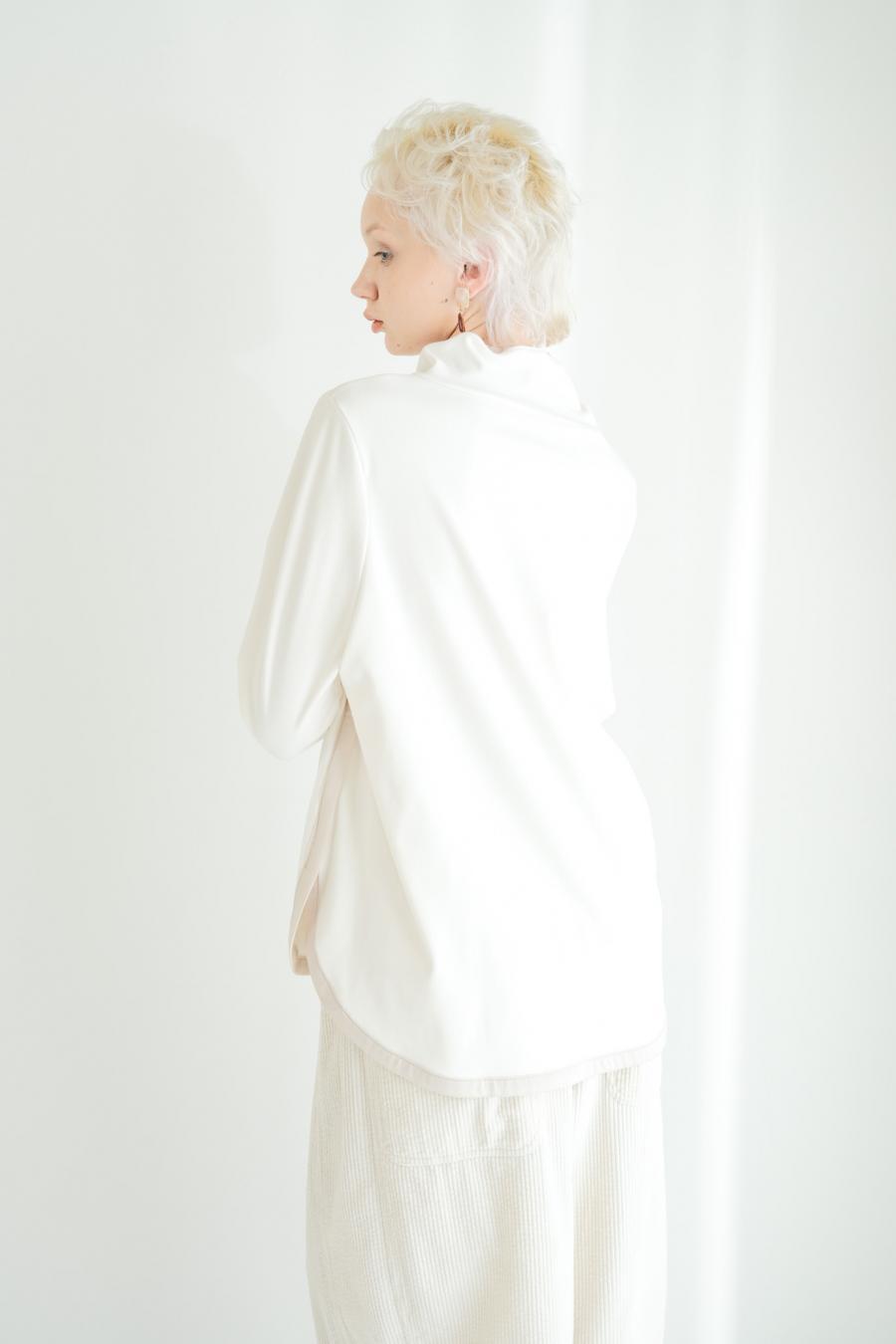 Drawstring Neck Round Hem Pullover